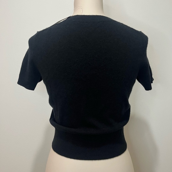 J.Crew NWT Cashmere shrunken T-shirt in black - Picture 8 of 9